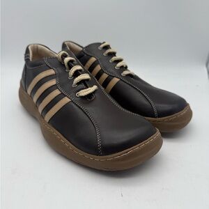 NEW Vintage 1990's Steve Madden Shooter Brown/Tan Leather Retro Sneakers Size 9